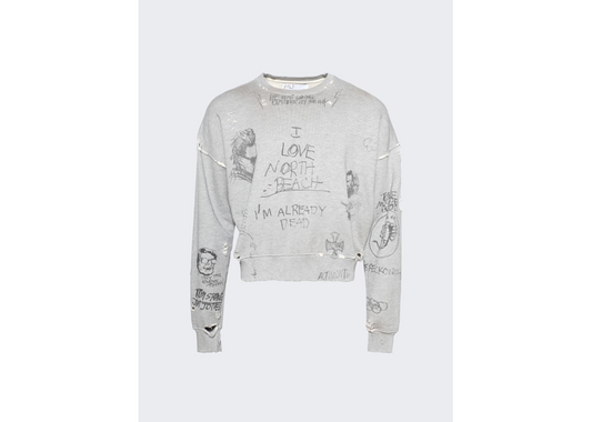 paly grey sketch sweater