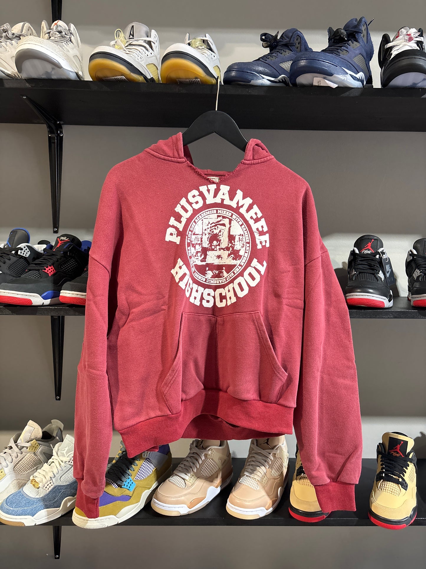 Plus One School Hoodie Red
