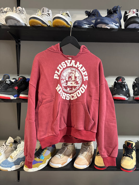 Plus One School Hoodie Red