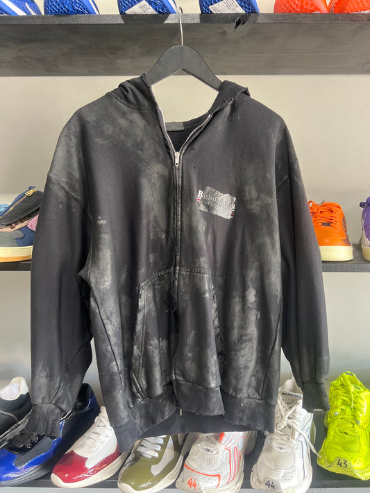 balenciaga black tape zipup