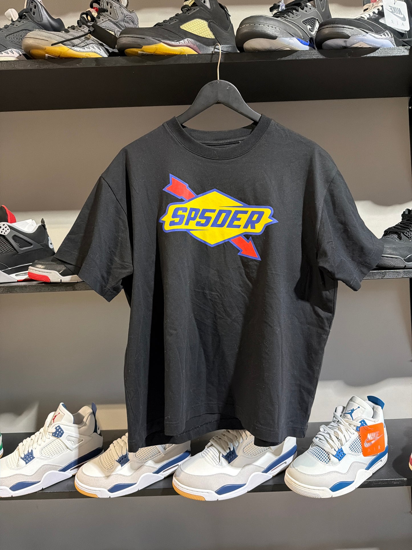 Sp5der Black/Yellow/Red Tee Sz L