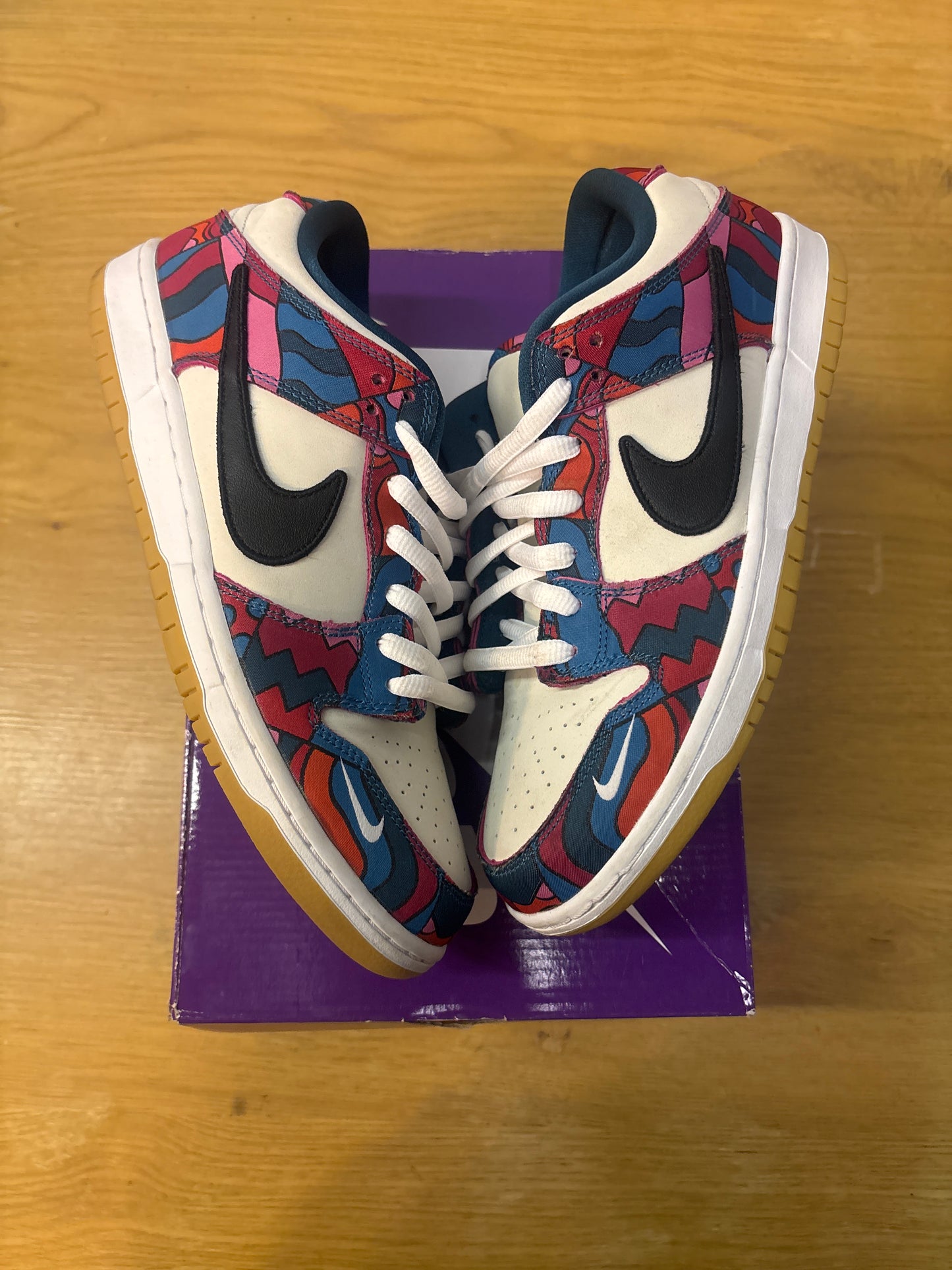 PARRA X DUNK SB ABSTRACT ART Used Sz 10.5