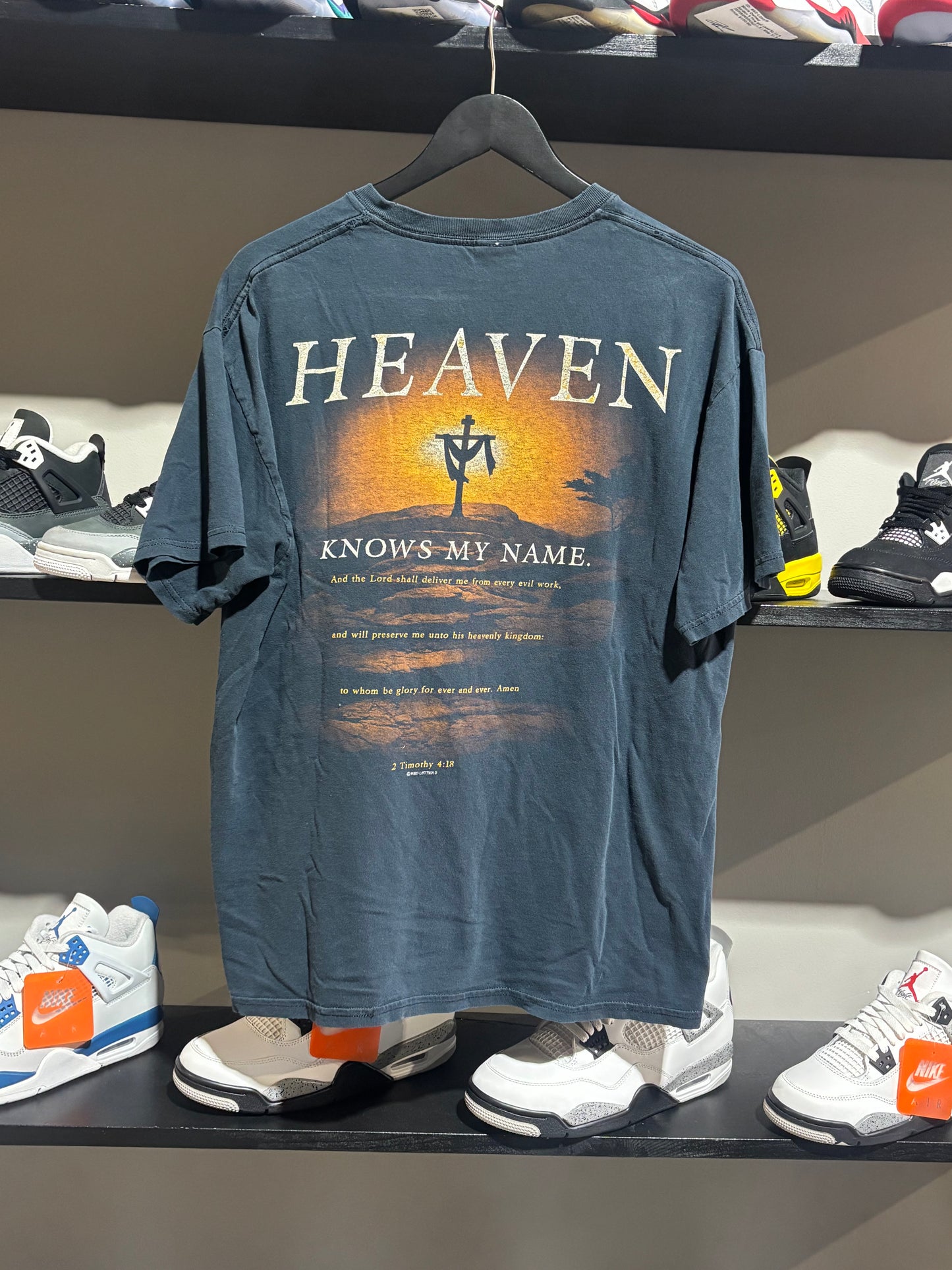 Vintage Jesus Because Of Him Tee SZ L