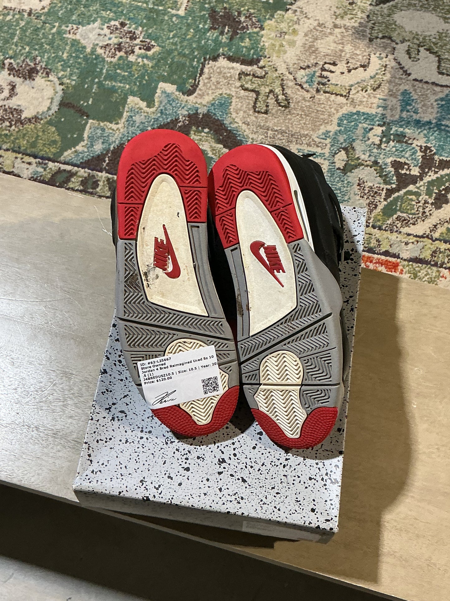Jordan 4 Bred Reimagined Used Sz 10.5 (1)