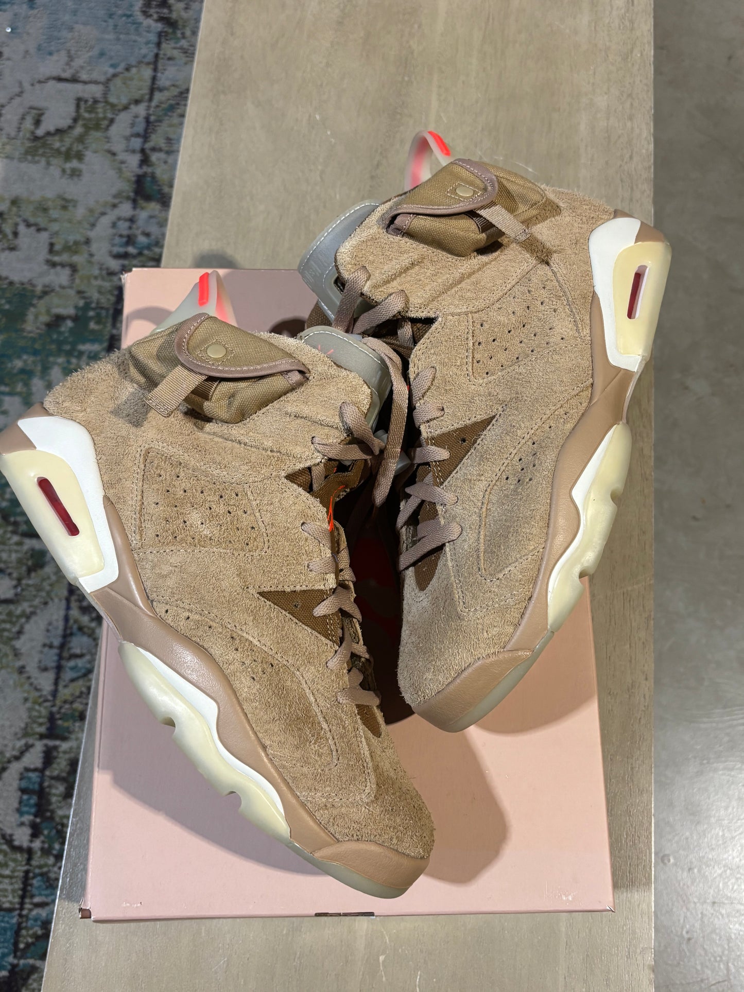 Jordan 6 Travis Scott Khaki Used 10.5