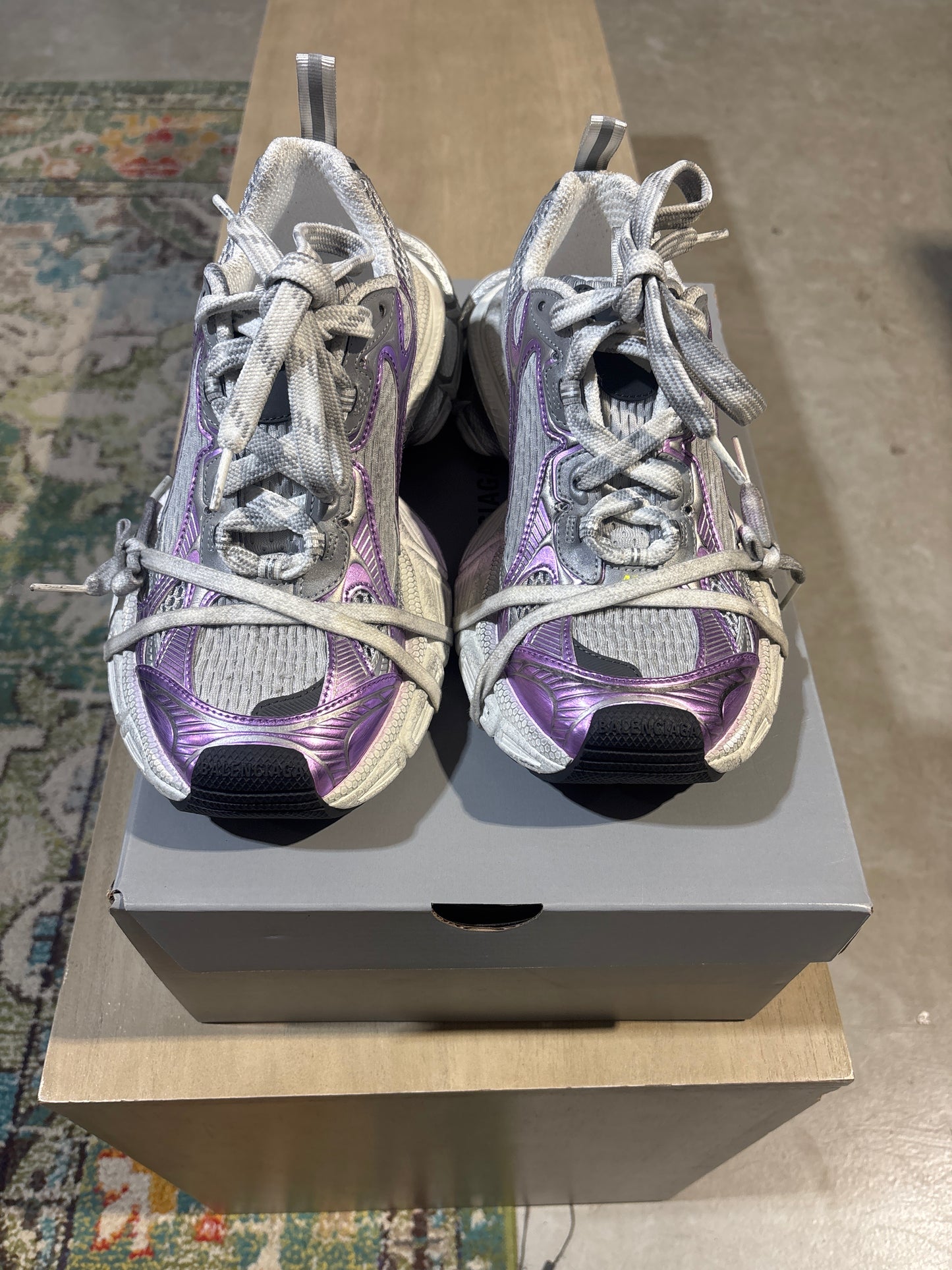 Balenciaga 3xl Grey/Purple Used Sz 7