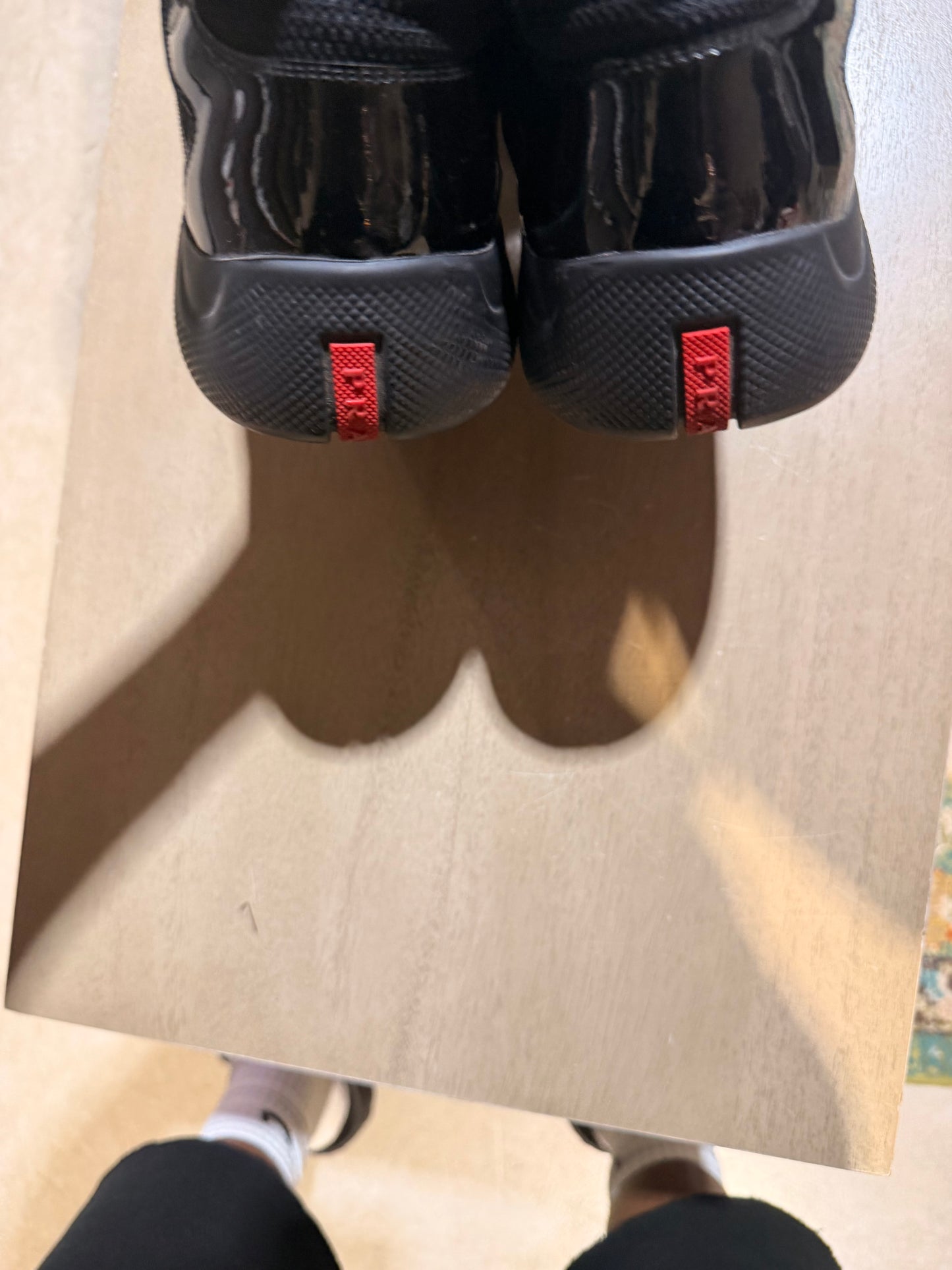 Prada Cup Black/Black Used Sz 9 NB