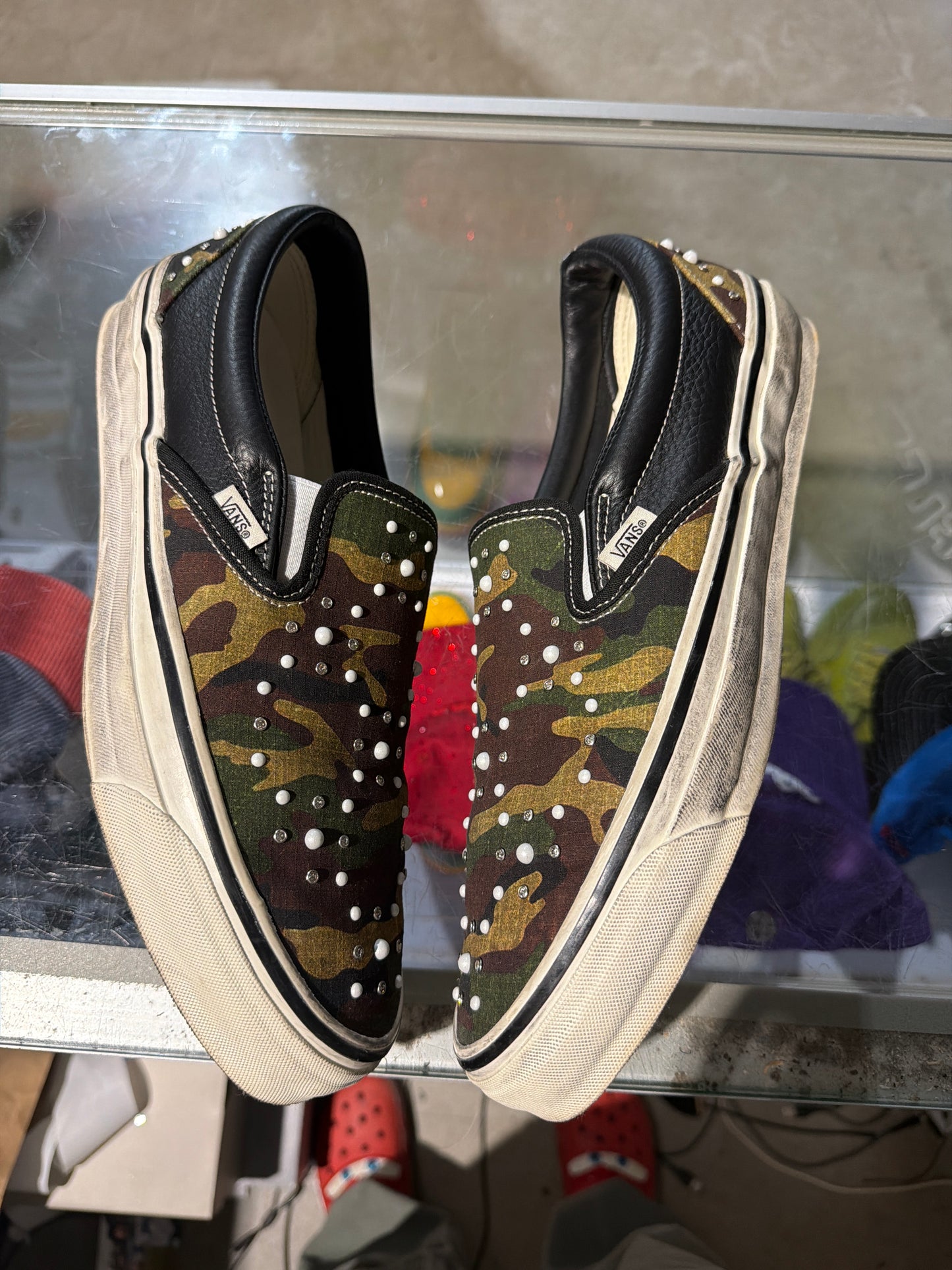 Camo Vans Slip On Pearlized Used Sz 12 NB
