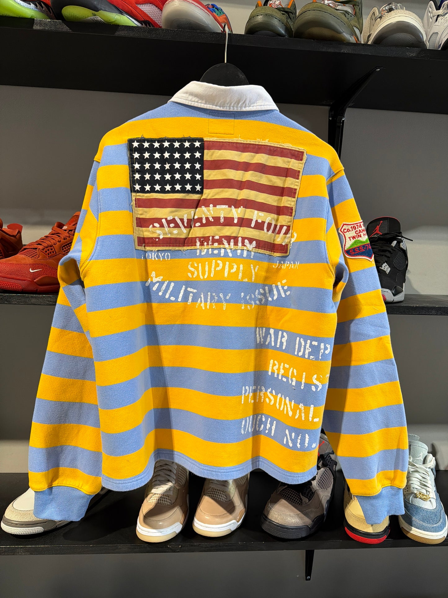 74 IS WAR CREAMSICLE RUGBY LONGSLEEVE