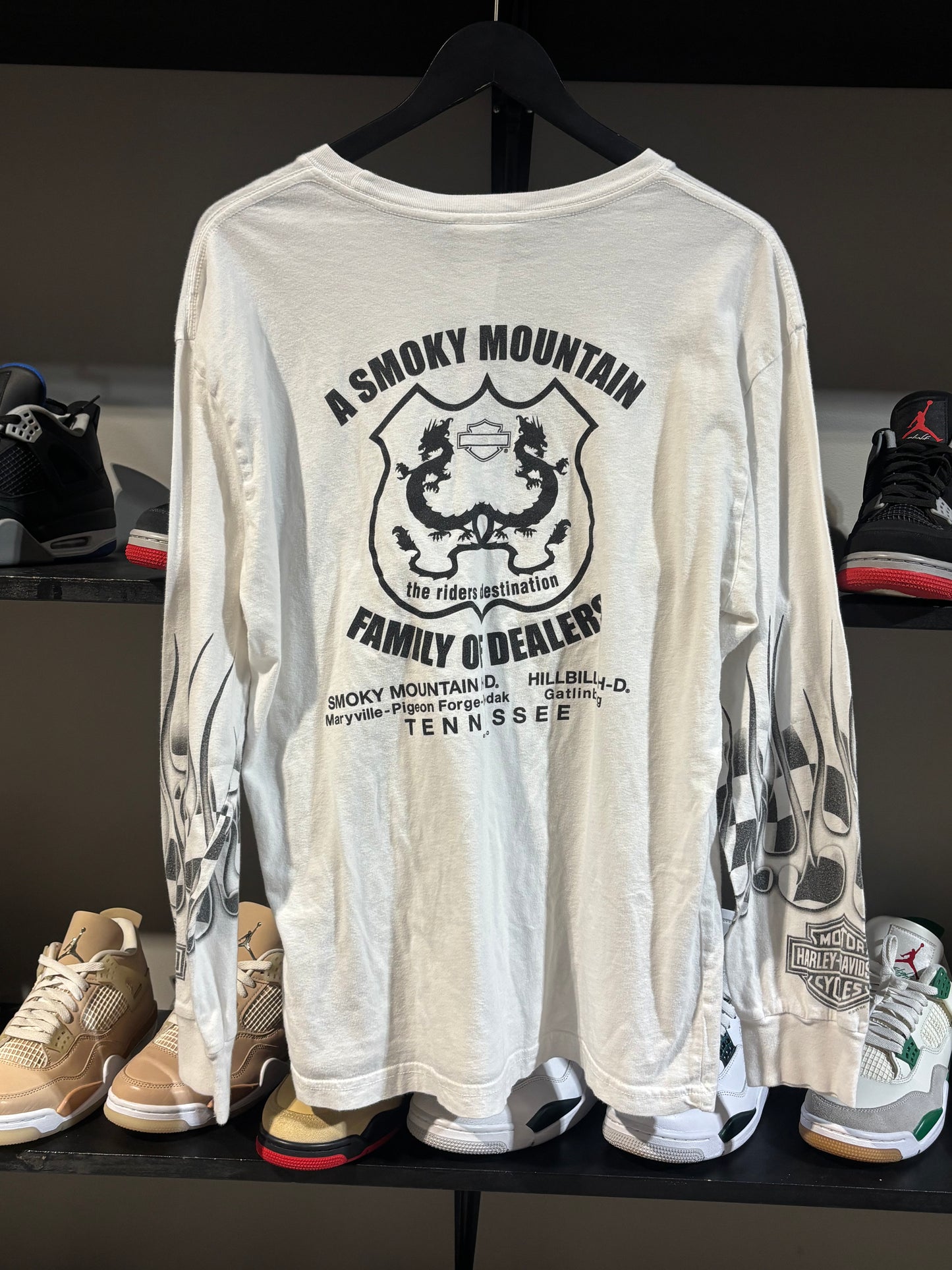 Vintage Harley Davidson Flames LS Tee