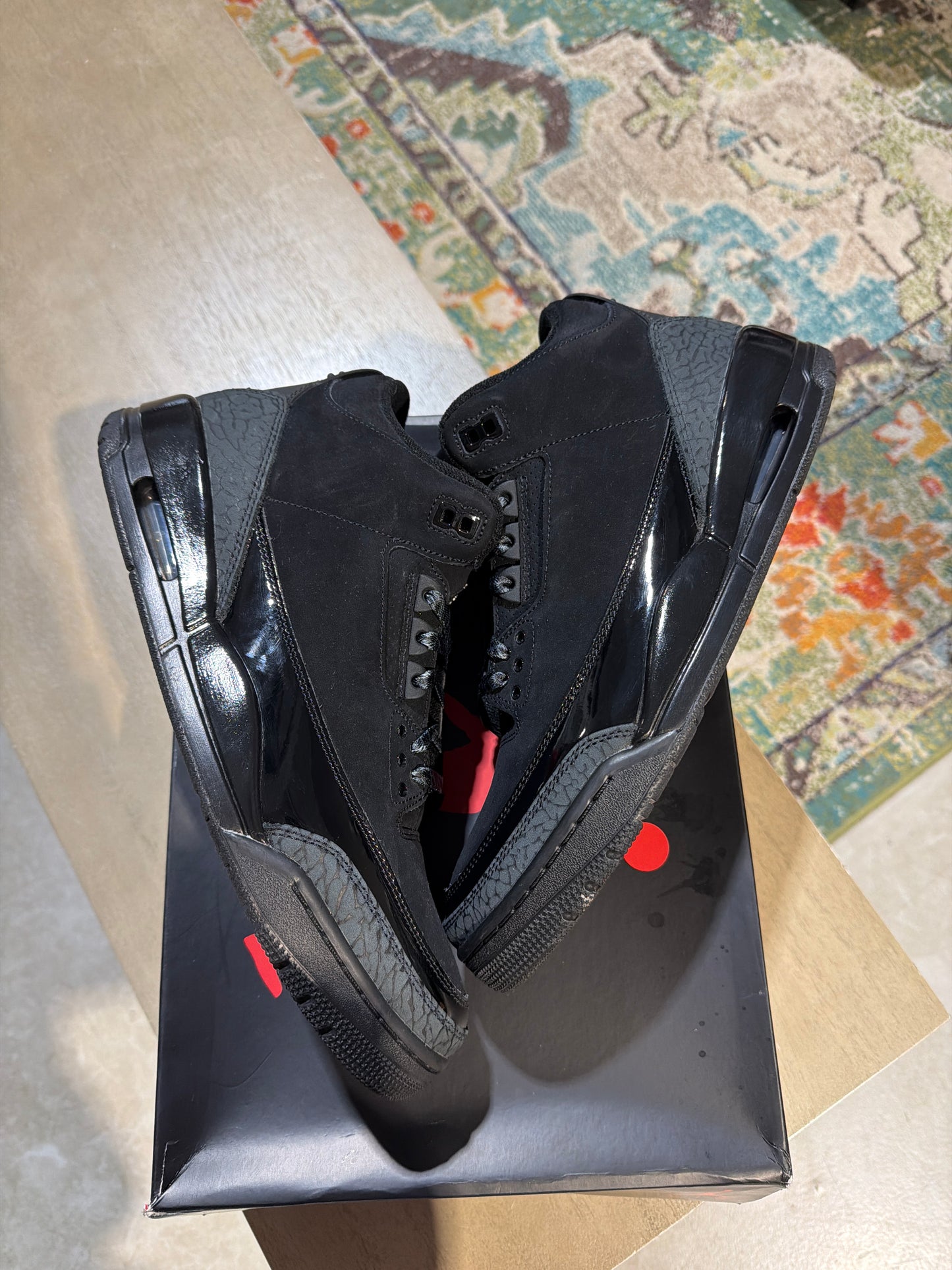 Jordan 3 black cat used sz 11