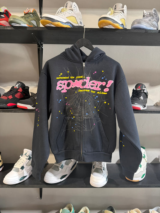 Sp5der P*nk Black/Pink Zipup