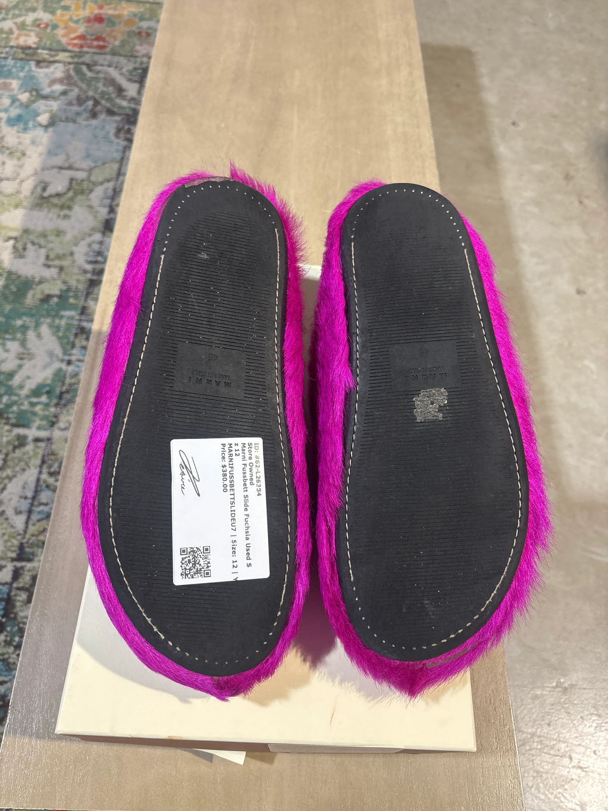 Marni Fussbett Slide Fuchsia Used Sz 12 - Pre-Owned