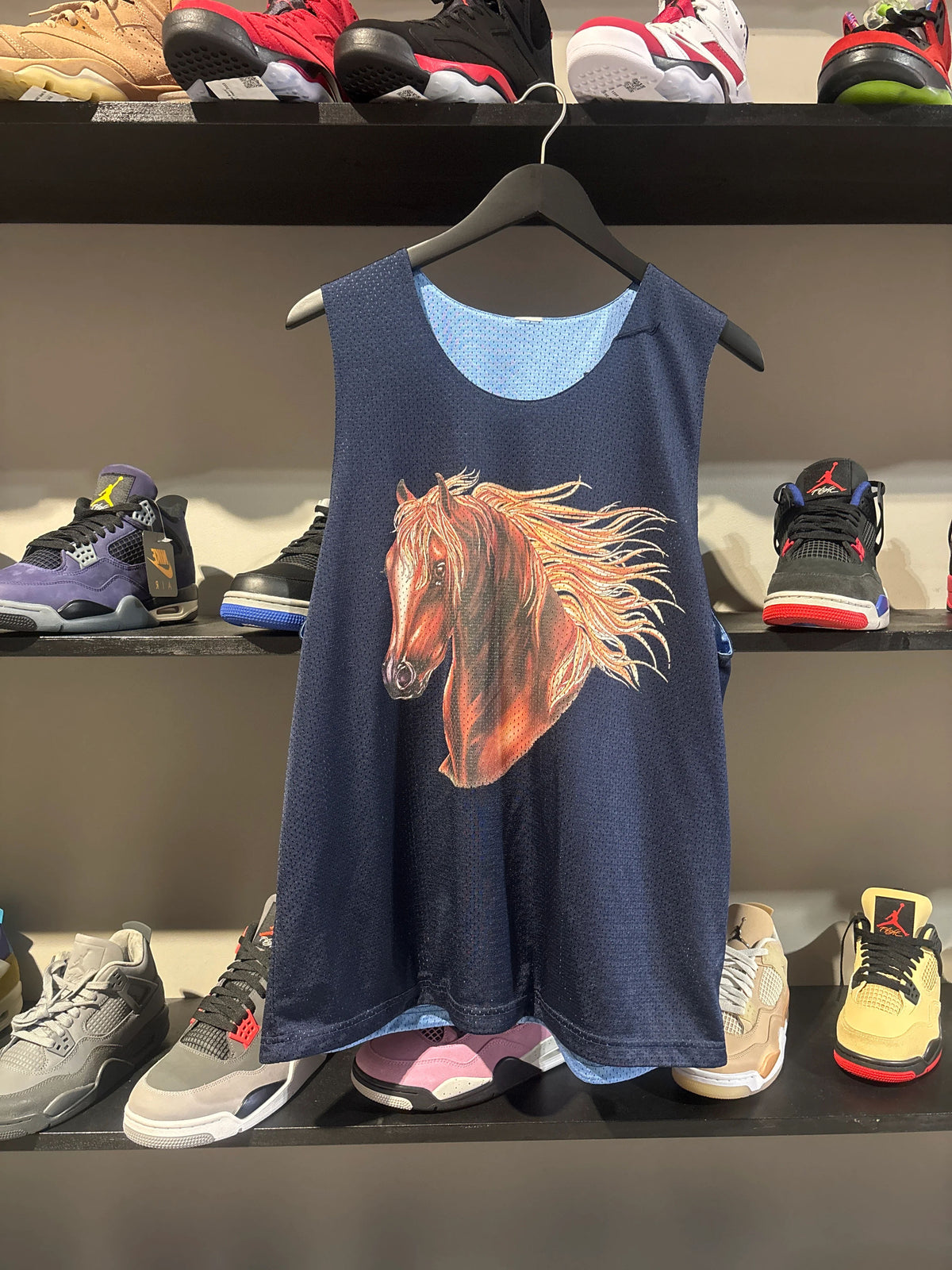 supreme pony jersey navy/baby blue - Pre-Owned