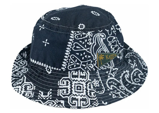 Kapital Black Paisley Bucket Hat