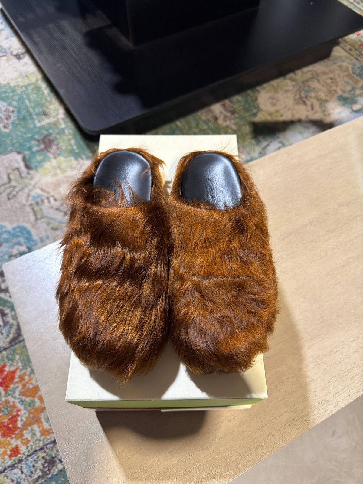 Marni Brown Fussbett Slides Used Sz 5 - Pre-Owned