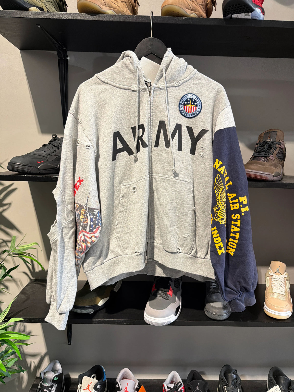 Protocol Index 'Army' Reconstructed Zip-Up
