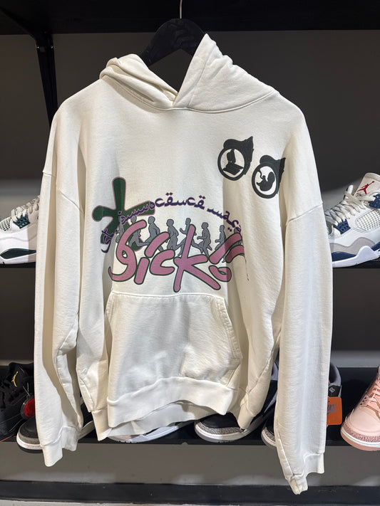 Sicko White Hoodie