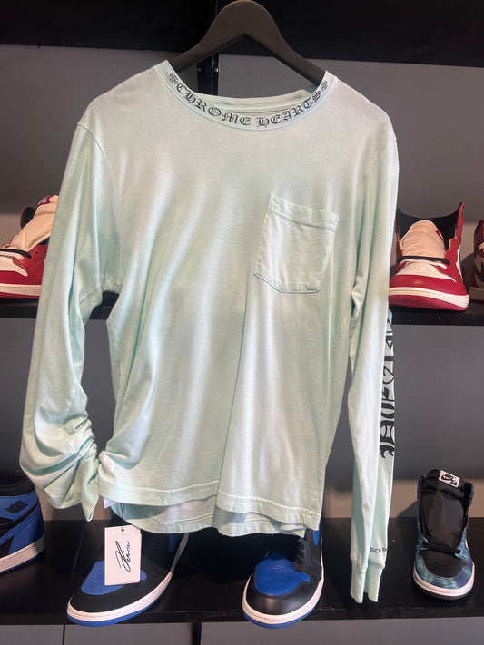 chrome hearts teal and black longsleeve