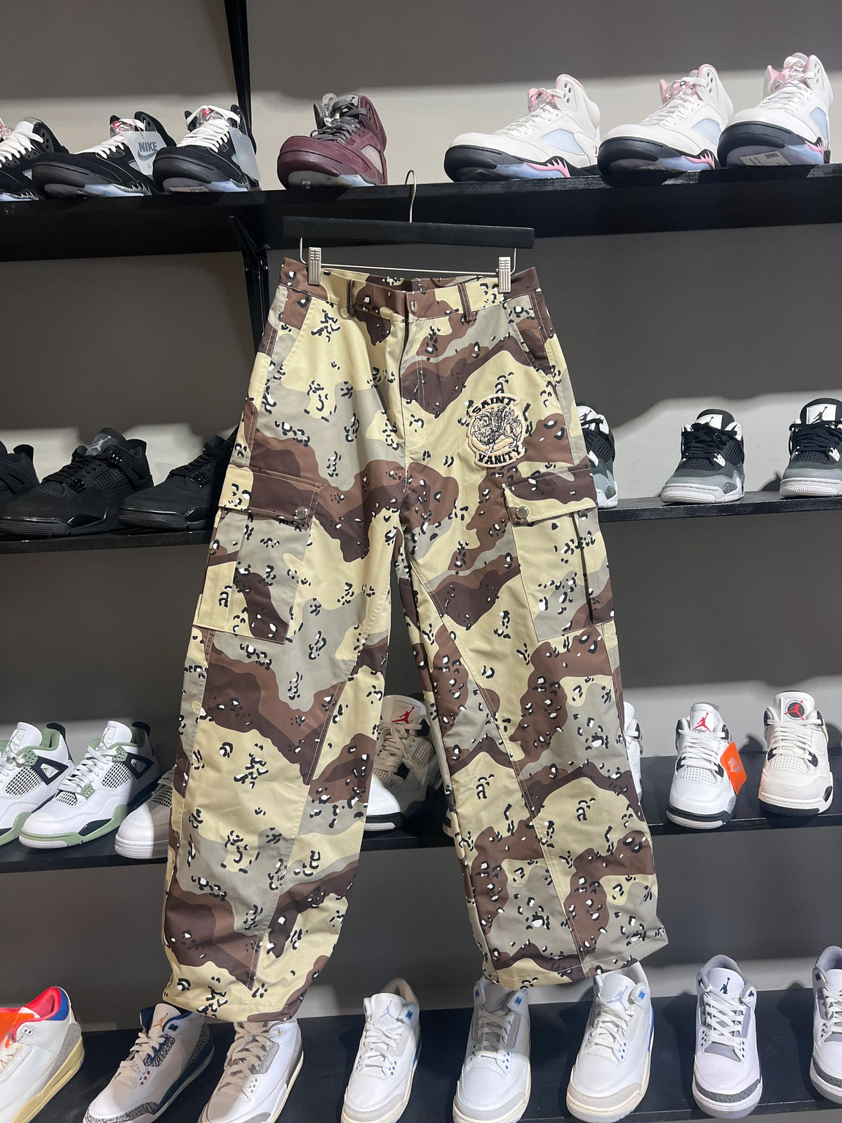 Saint Vanity Nylon Cargo Pants Desert Camo