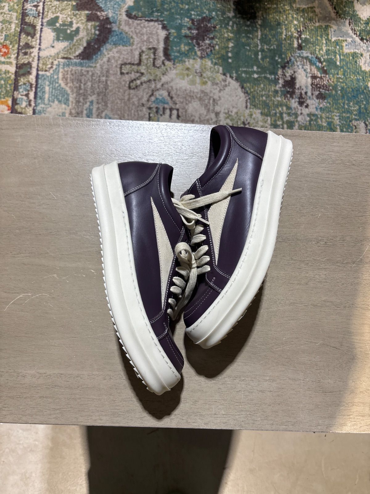 Rick Owens Vintage Sneaker Purple/White - Pre-Owned NB