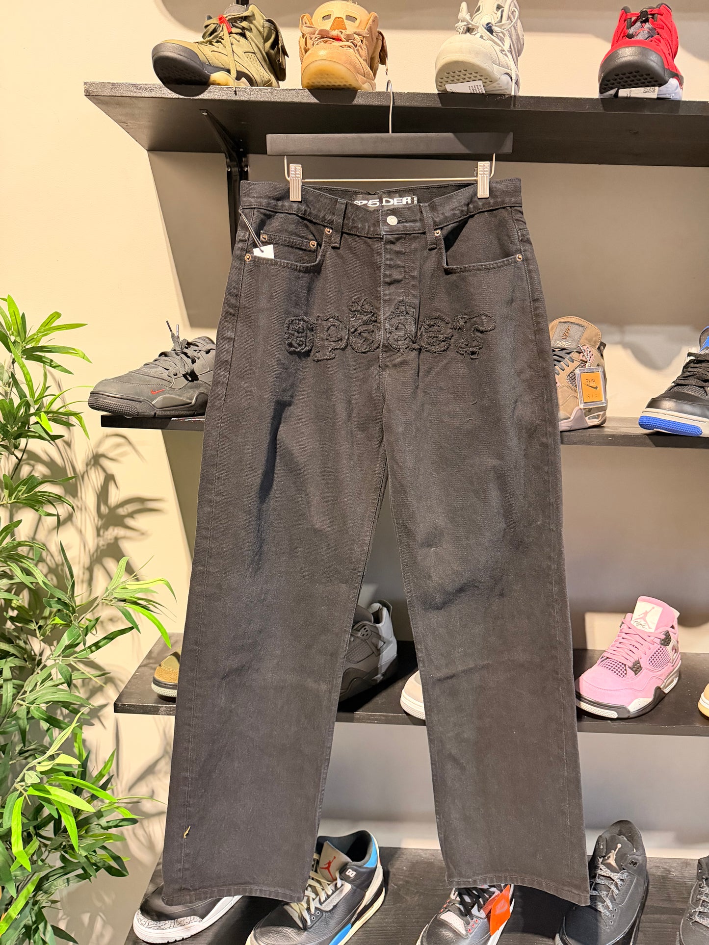Sp5der Black Jeans
