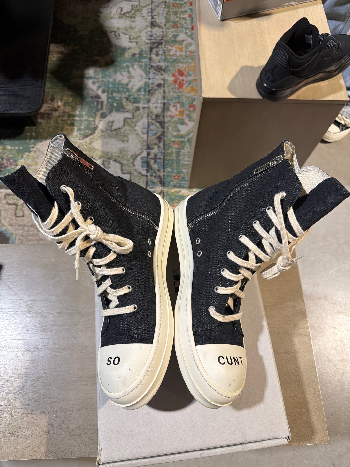 Rick Owens So C*nt Ramone Highs Sz 11