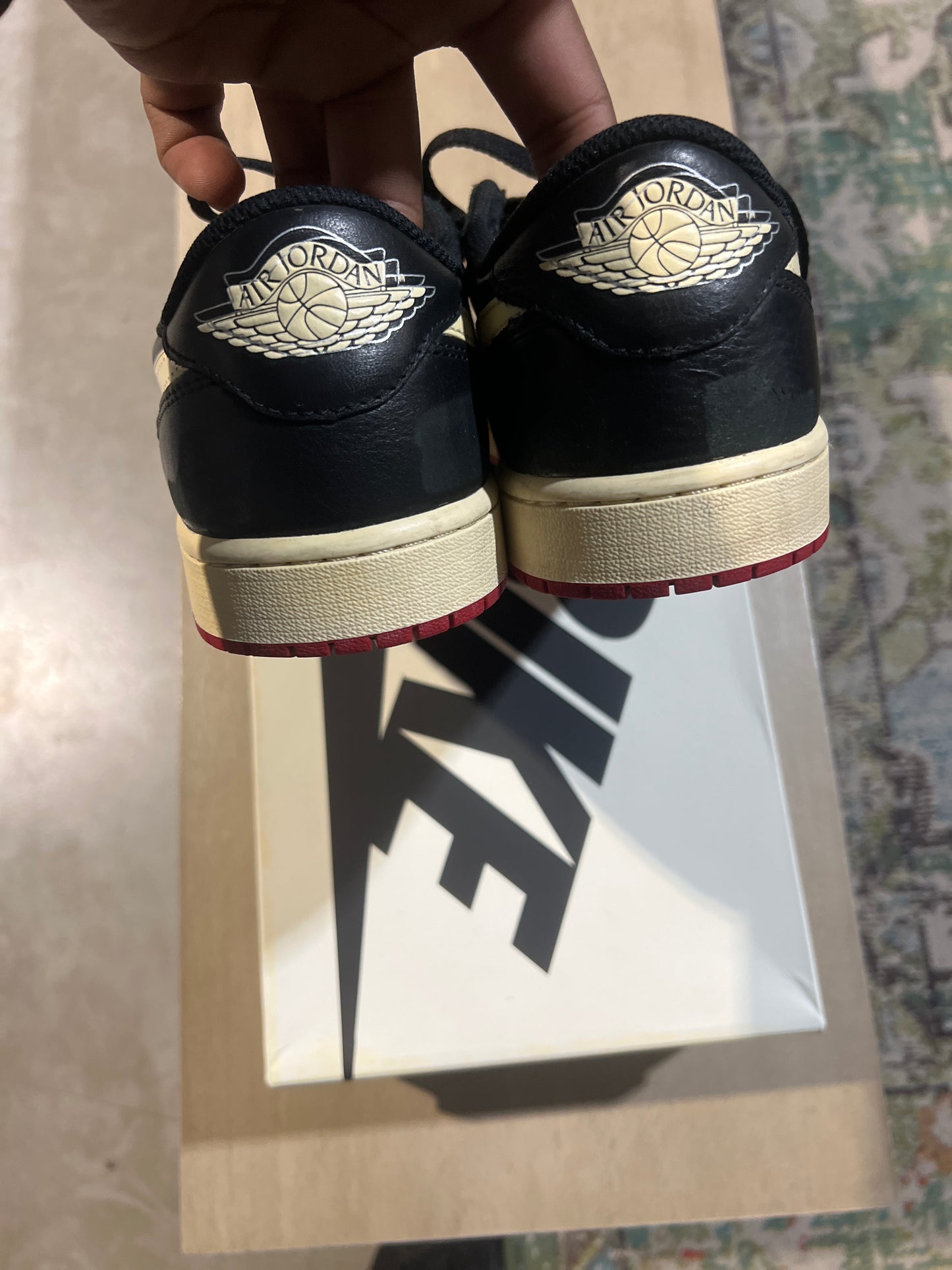 Jordan 1 low Nigel black used sz 10.5