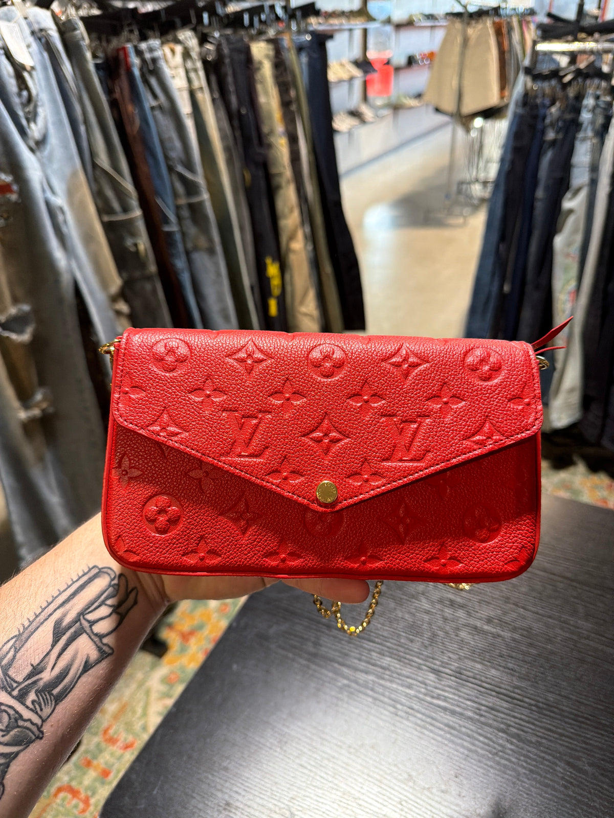 Louis Vuitton Pochette Felicie Bag Red
