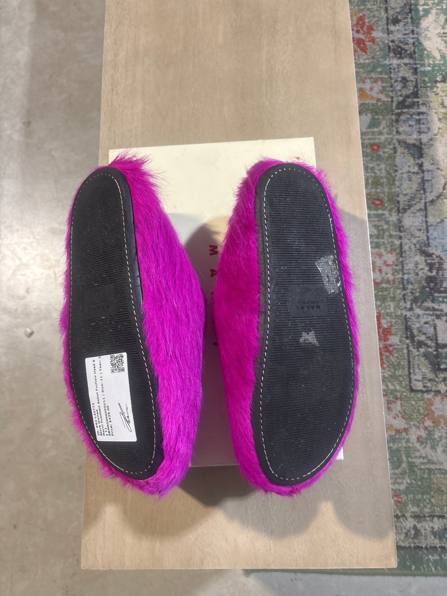 Marni Fussbett Sabot Fuchsia Used Sz 11