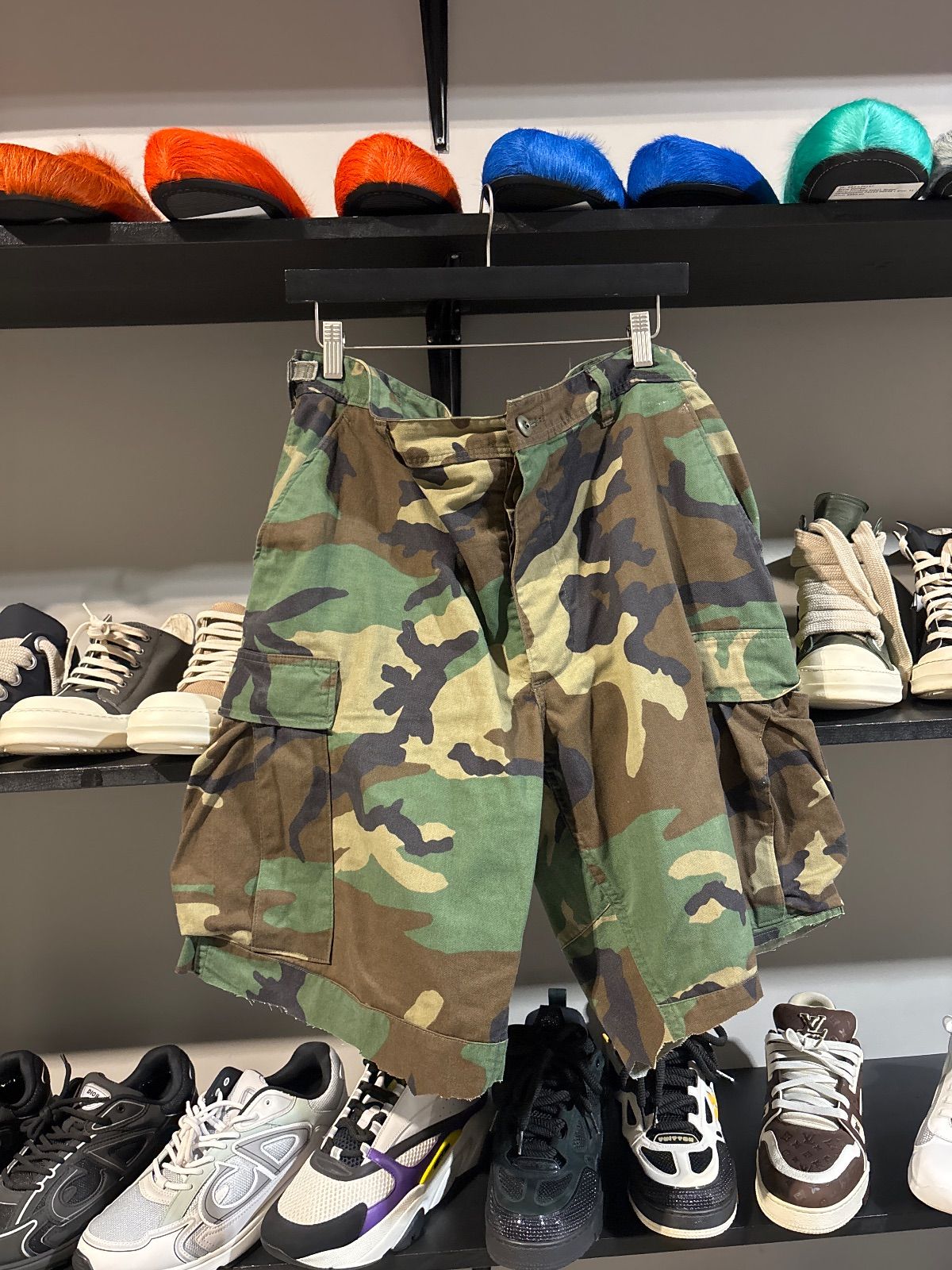 Camo Army Cutoff Shorts - Vintage