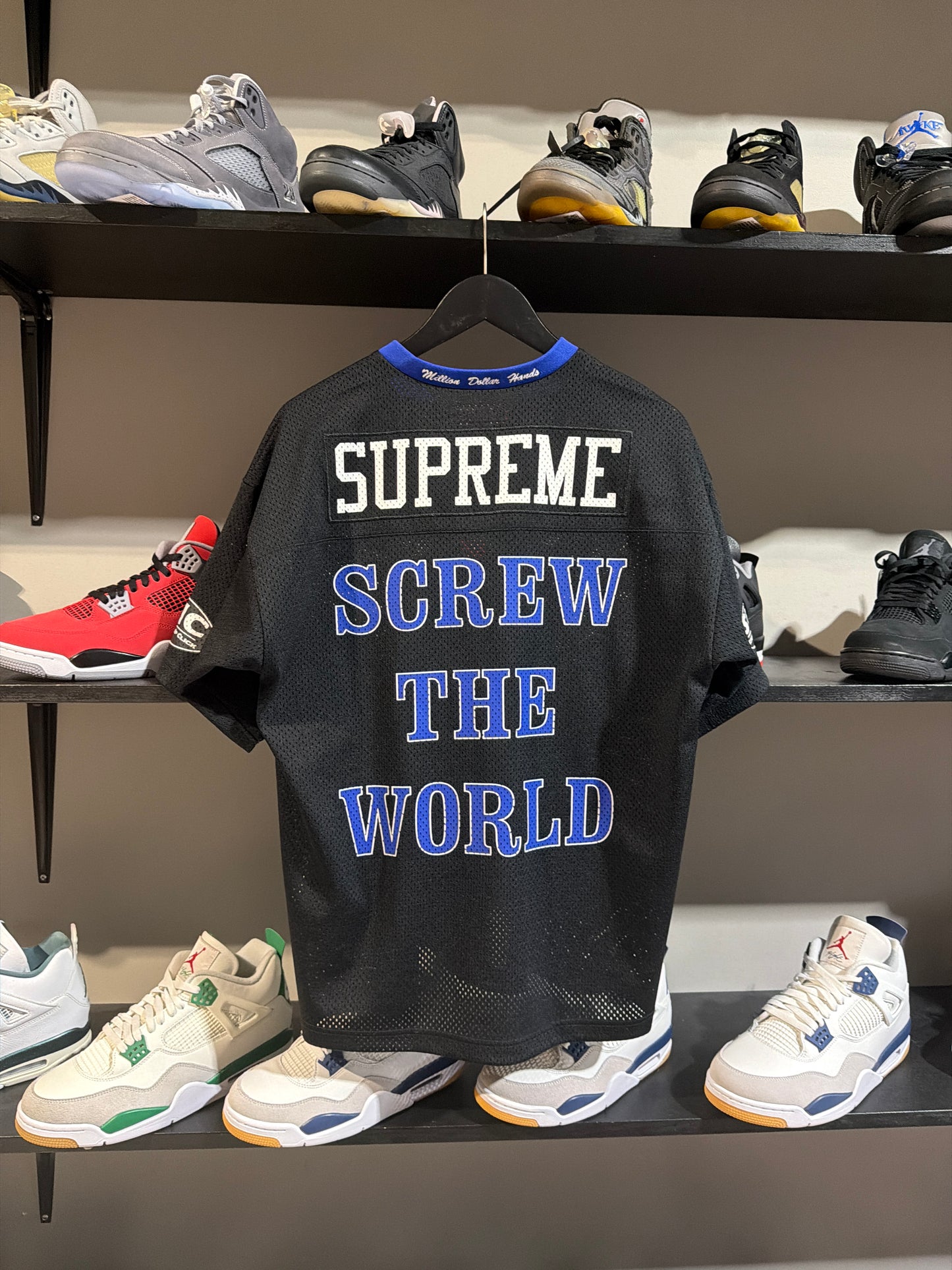 Supreme DJ Screw Black/Blue Jersey Sz S