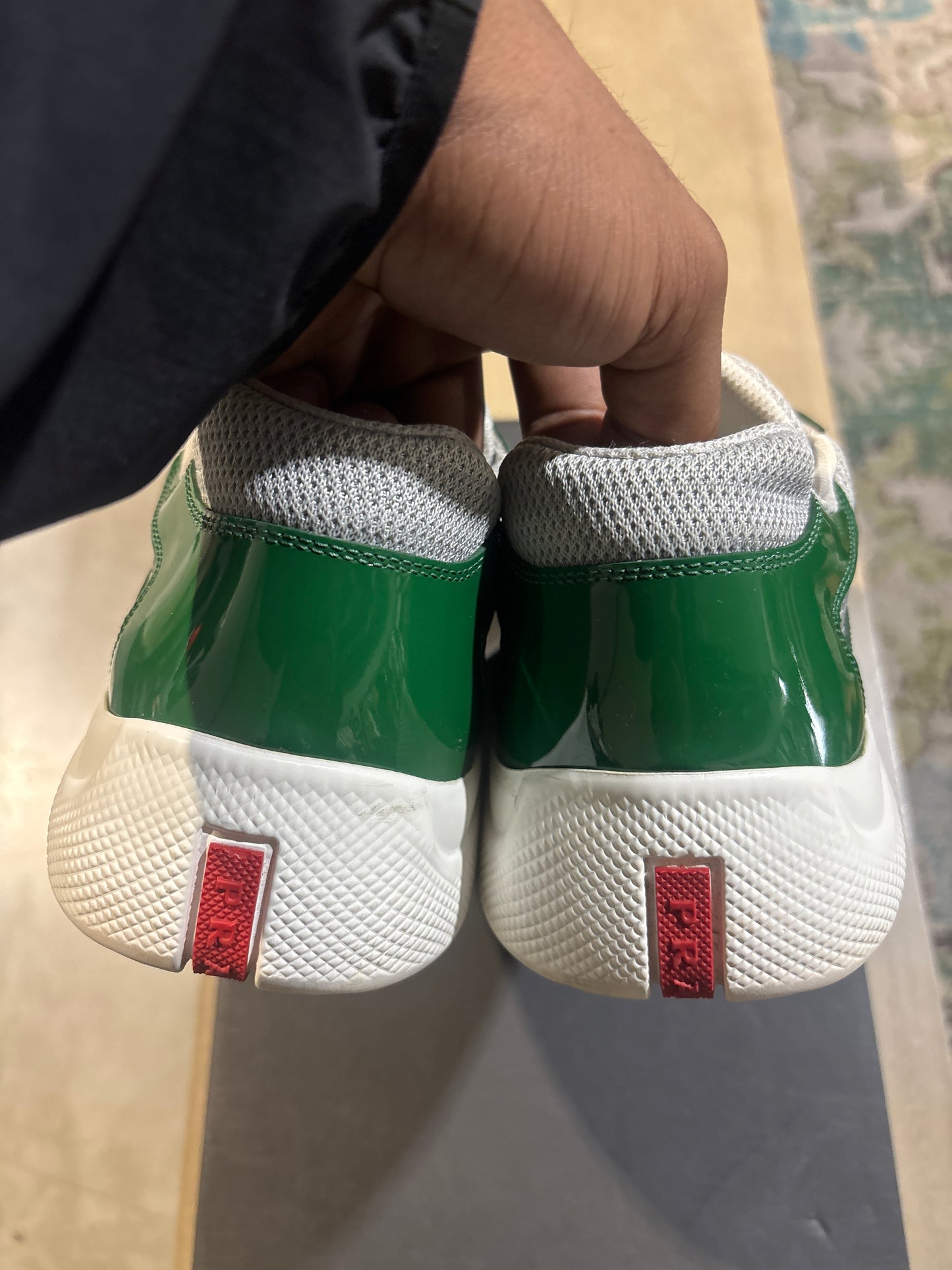 Prada Cup Green/White Used Sz 11