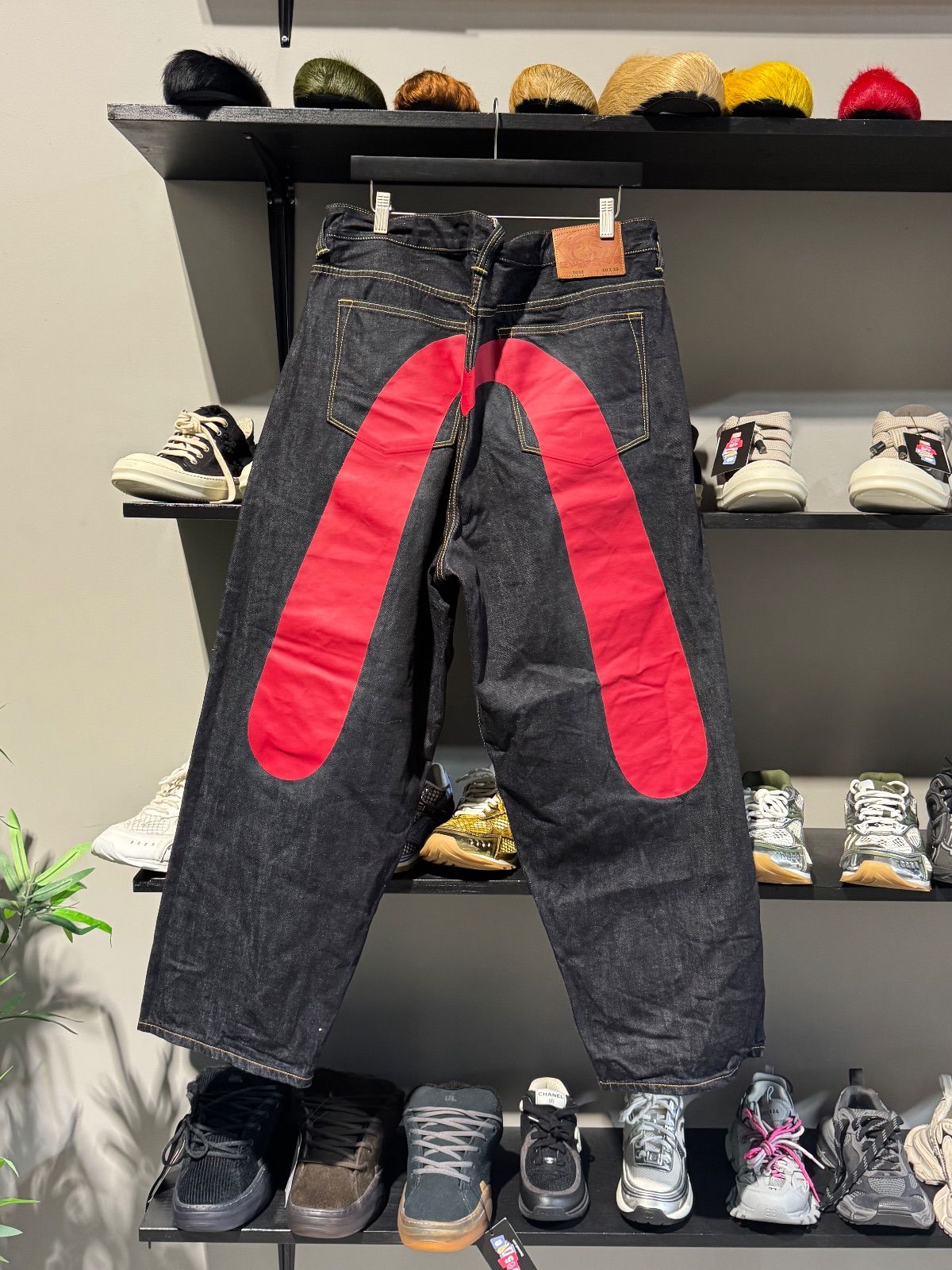 Evisu Daicock Dark Indigo/Red Jeans