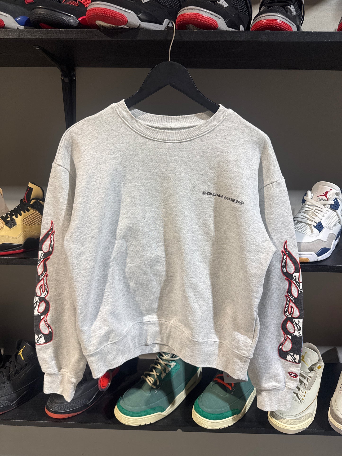 Chrome Hearts Matty Boy Brain Crewneck Heather Grey