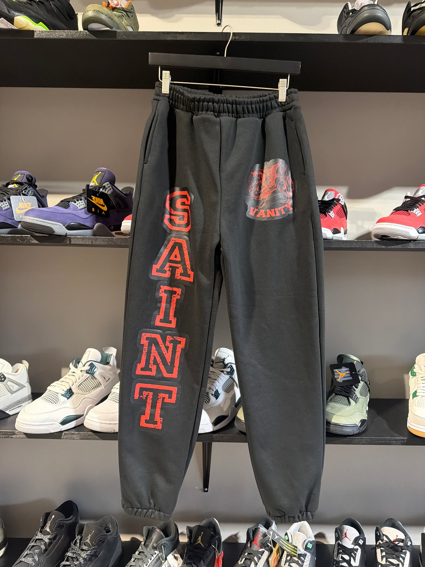 Saint Vanity Red/Black Spellout Pants