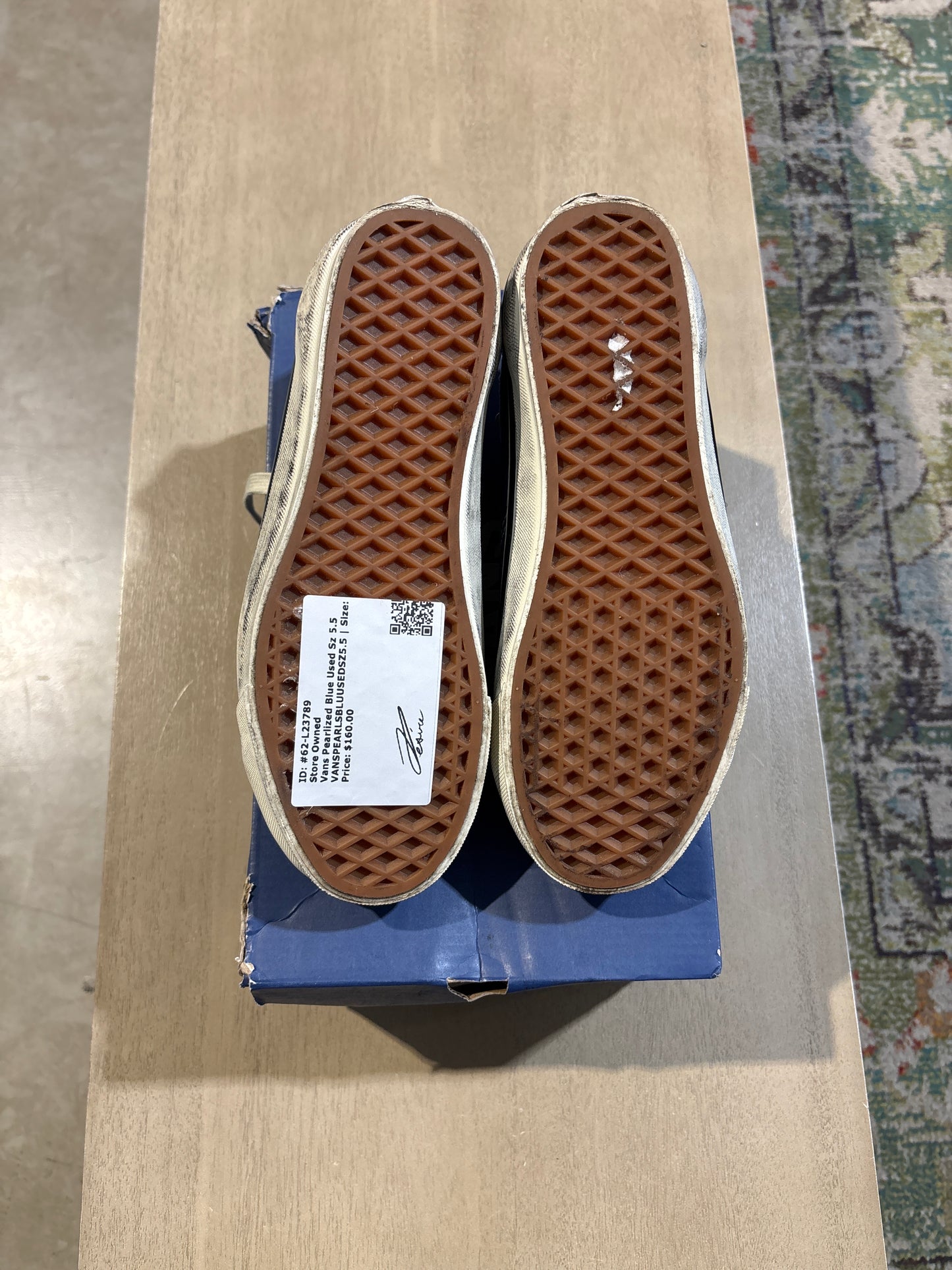 Vans Pearlized Blue Used Sz 5.5