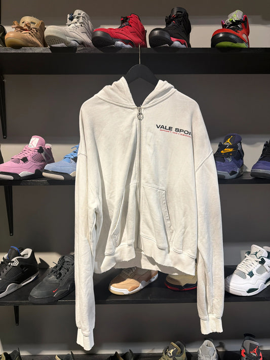Vale Sport White Zipup Sz Xl - Pre-Owned