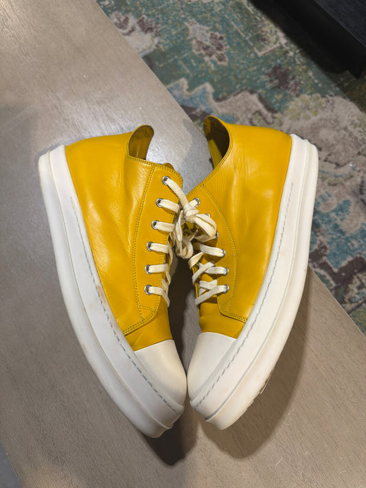 Rick Owens Ramone Yellow/White Used Sz 12.5
