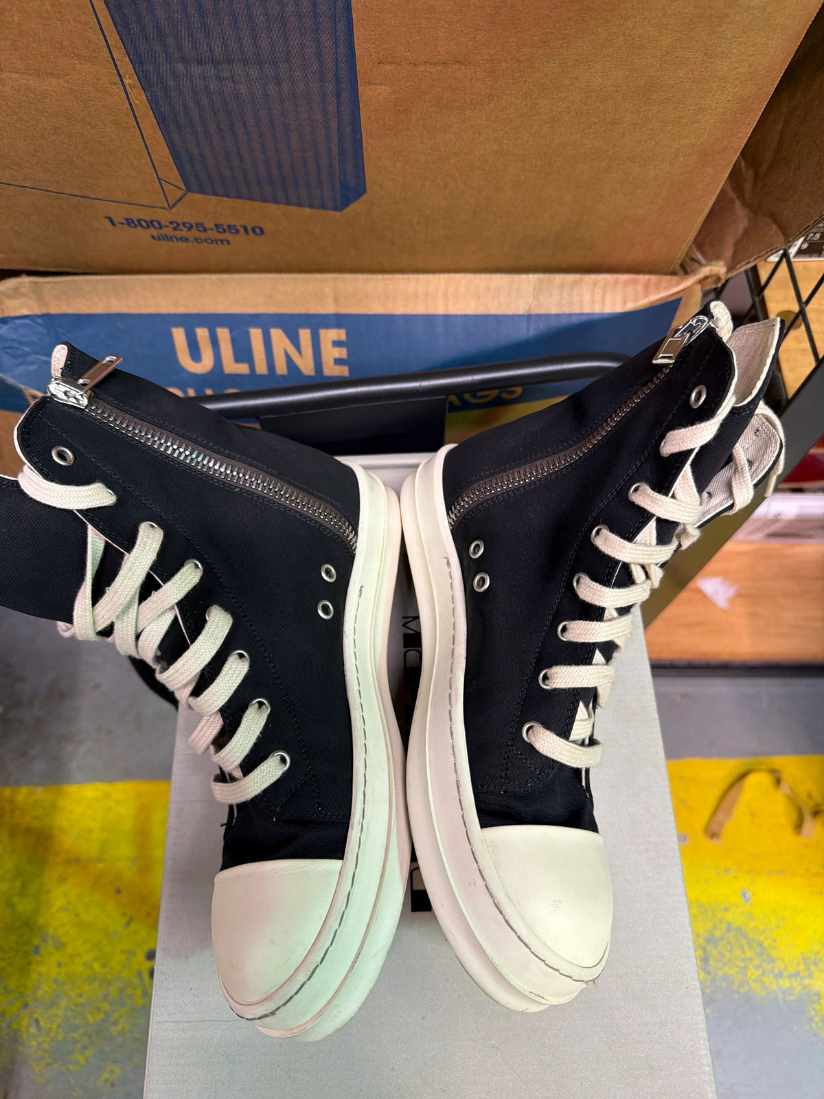 Rick Owen’s Ramone High Penta Used Sz 6 - Pre-Owned