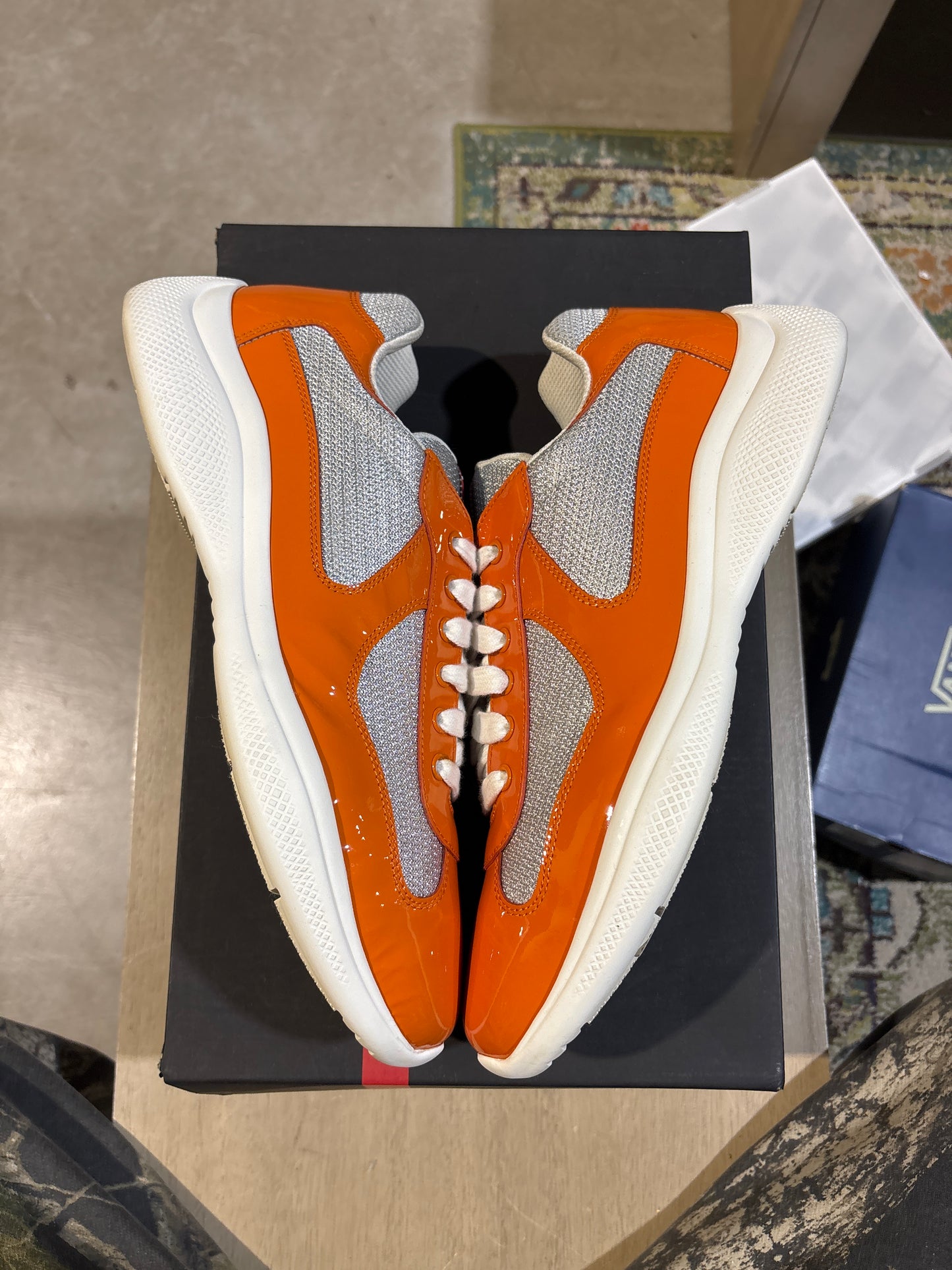 Prada Cup Orange/Silver Used Sz 10