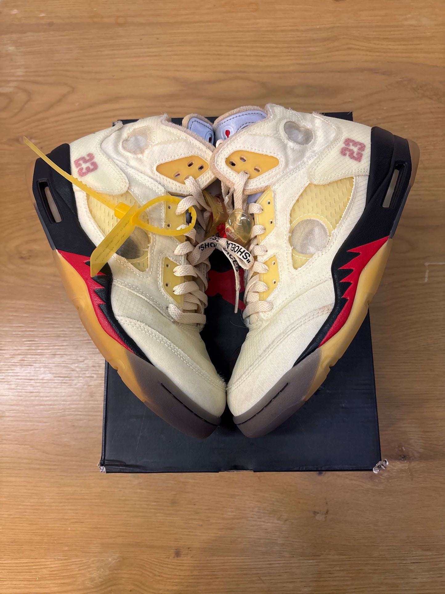 OFF-WHITE X AIR JORDAN 5 SP SAIL Used Sz 8
