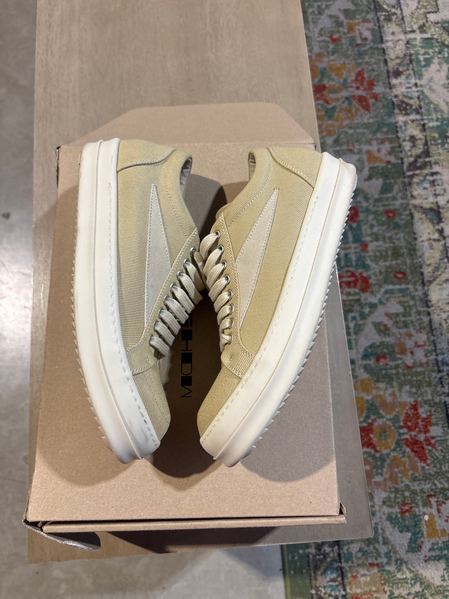 Yellow Rick Owens Vintage Sneaker Used Sz 7