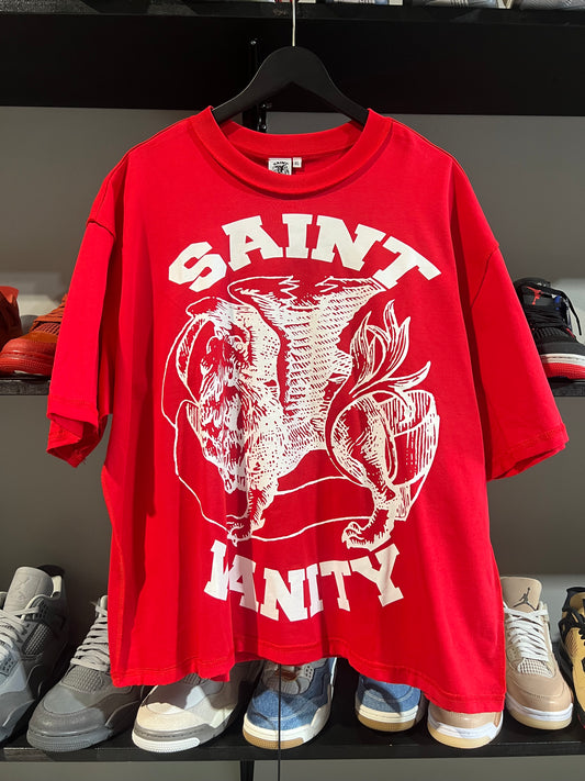 red white saint vanity tee