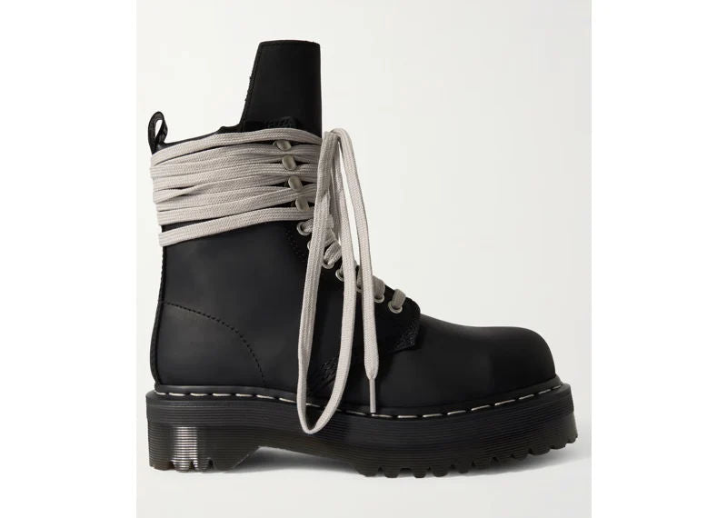 Rick Owens Dr. Martens 1460 Quad Sole Leather Ankle Boots