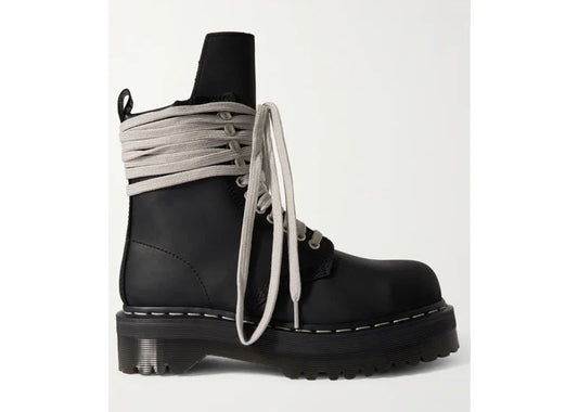 Rick Owens Dr. Martens 1460 Quad Sole Leather Ankle Boots
