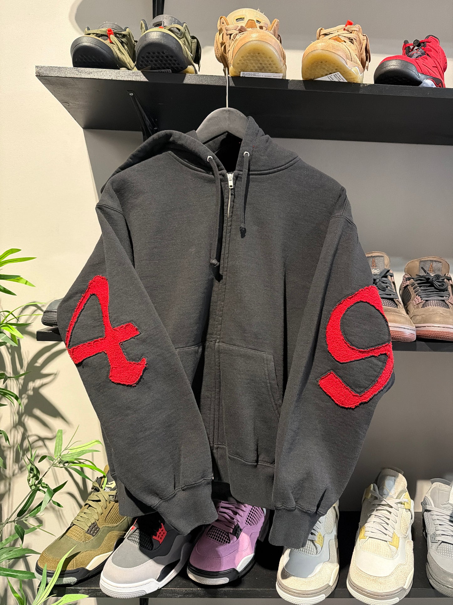 Supreme Cut Out Zipup Black/Red