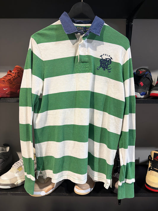 Polo Green/White Rugby Longsleeve