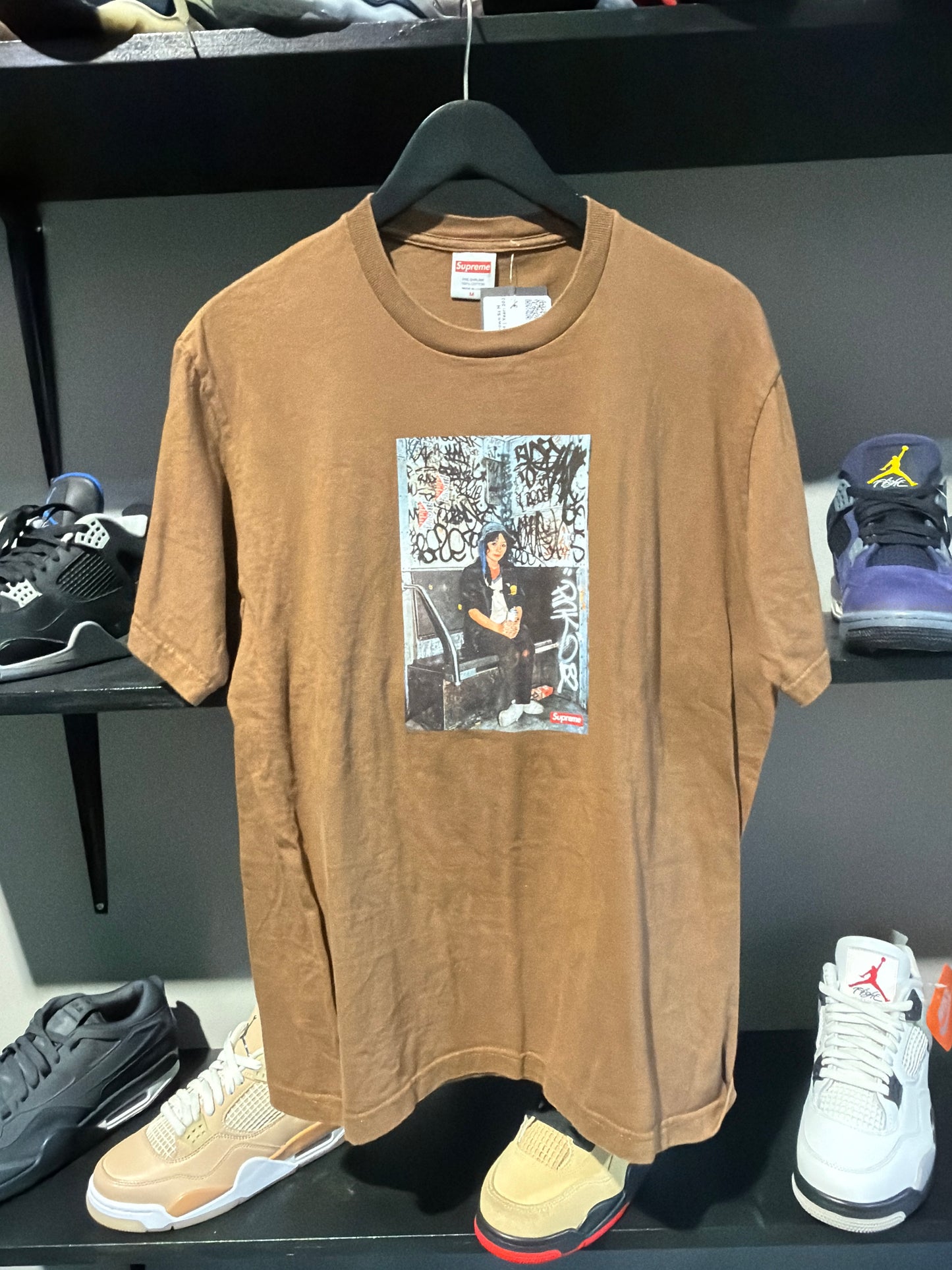 Supreme Lady Pink Tee Brown Sz M