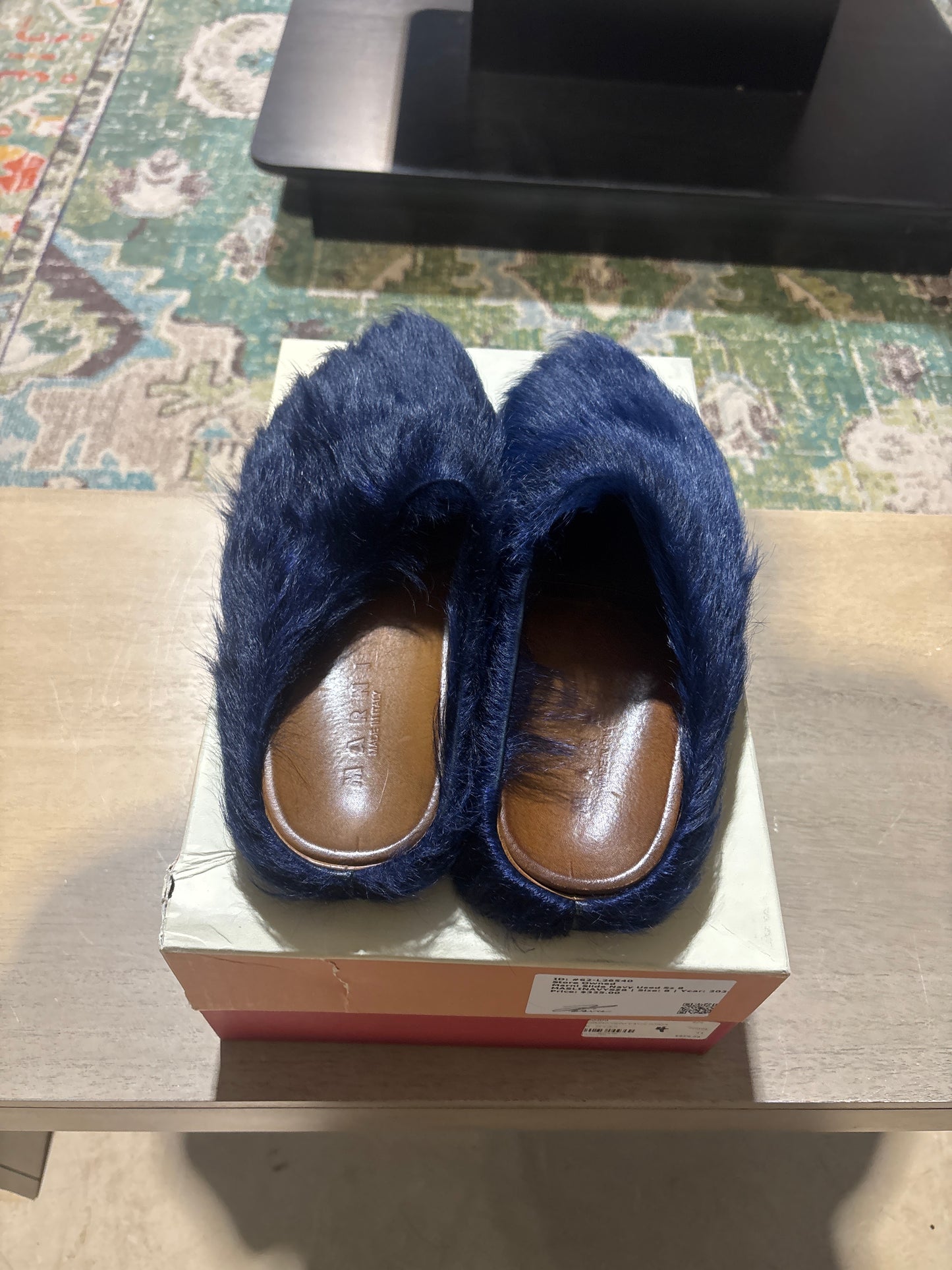 Marni Slide Navy Used Sz 8